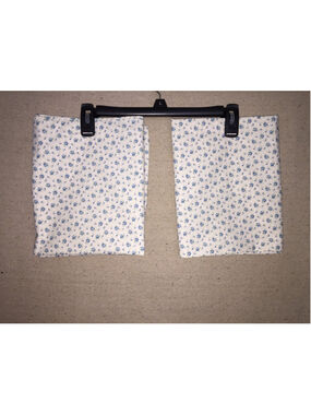 2 Vintage Ralph Lauren White Blue Calico Pillowcase Floral Print Cottagecore New